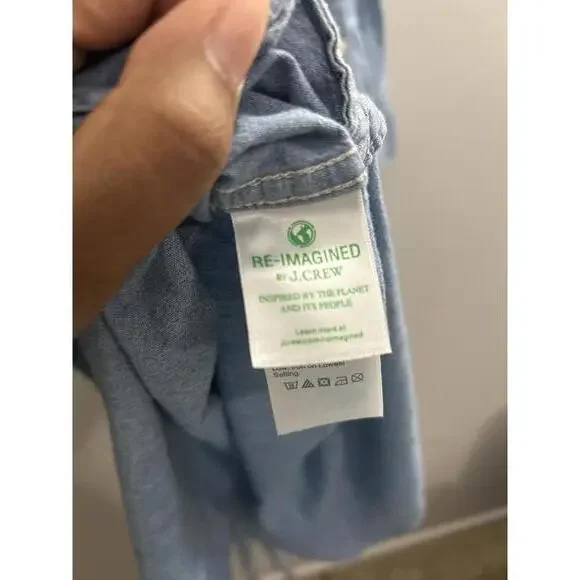 JCrew Classic-fit Chambray Shirt-dress - Picture 7 of 7